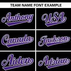 Black Purple Raglan Full-Zip Letterman Baseball Jacket 7