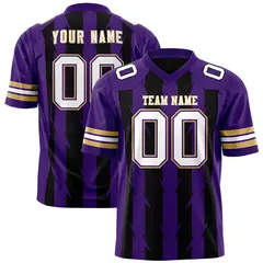 Black Purple Razr Stripe Graffiti Pattern Flag Football Jersey