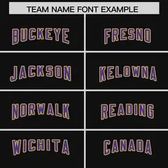 Black Purple Retro Sleeve Line Authentic Football Jersey 3