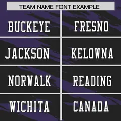 Black Purple Scratch Pattern Authentic Football Jersey 3