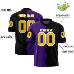 Black Purple Split Mesh Authentic Fashion Football Jersey 2