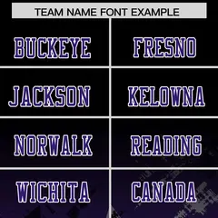 Black Purple Star Gradient Flag Football Jersey 3