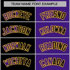 Black Purple Two Tone Split Varsity Full-Snap Letterman Jacket 5