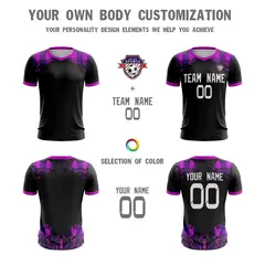 Black Purple White Athletic Soccer Jersey 11