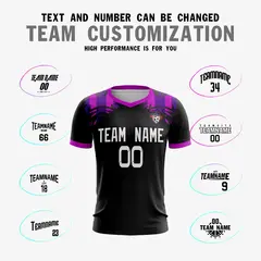 Black Purple White Athletic Soccer Jersey 9