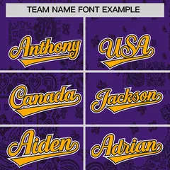 Black Purple White Cashew Flower Graffiti V-Neck Hockey Jersey 3
