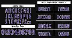 Black Purple-White Classic Style Baseball Jersey 3