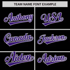 Black Purple-White Color Block Varsity Letterman Jacket 3