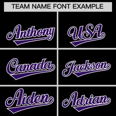 Black Purple White Gold Full-Snap Short Sleeve Varsity Jacket 5