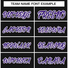 Black Purple-White Raglan Sleeves Waterproof Jacket 3