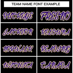 Black Purple-White Raglan Varsity Full-Snap Letterman Jacket 3