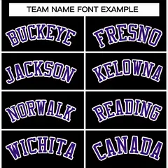 Black Purple-White Raglan Varsity Full-Snap Letterman Jacket 3