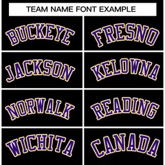 Black Purple-White Raglan Varsity Full-Snap Letterman Jacket 3