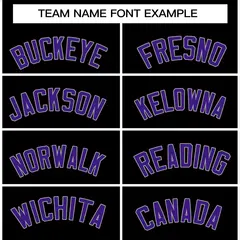 Black Purple-White Raglan Varsity Full-Snap Letterman Jacket 3