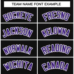 Black Purple-White Raglan Varsity Full-Snap Letterman Jacket 3