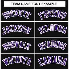 Black Purple-White Raglan Varsity Full-Snap Letterman Jacket 3