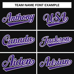 Black Purple-White Raglan Varsity Full-Snap Letterman Jacket 5