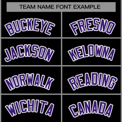 Black Purple-White Raglan Varsity Full-Snap Letterman Jacket 5