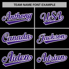 Black Purple-White Raglan Varsity Full-Snap Letterman Jacket 5