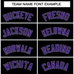 Black Purple-White Raglan Varsity Full-Snap Letterman Jacket 5