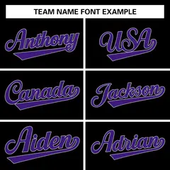 Black Purple-White Raglan Varsity Full-Snap Letterman Jacket 5