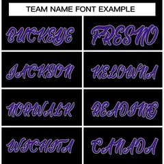 Black Purple-White Raglan Varsity Full-Snap Letterman Jacket 5