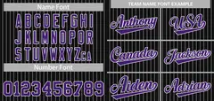 Black Purple-White Stripe Authentic Fashion Baseball Jersey 3