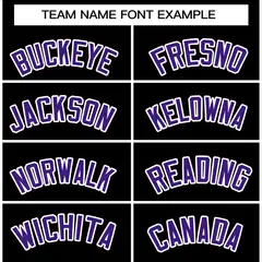 Black Purple-White Varsity Full-Snap Letterman Jacket 3