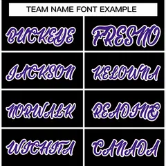 Black Purple-White Varsity Full-Snap Letterman Jacket 3