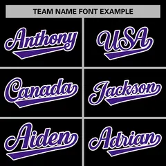 Black Purple-White Varsity Full-Snap Letterman Jacket 5