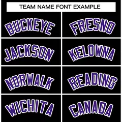 Black Purple-White Varsity Full-Snap Letterman Jacket 5