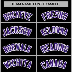 Black Purple-White Varsity Full-Snap Letterman Jacket 5