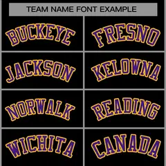 Black Purple-Yellow Raglan Sleeves Varsity Full-Snap Letterman Jacket 5