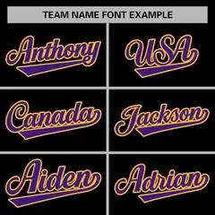 Black Purple-Yellow Raglan Sleeves Varsity Full-Snap Letterman Jacket 5
