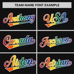 Black Rainbow Pride Month Baseball Jersey 3