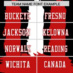 Black Red and White Graffiti Pattern Flag Football Jersey 3