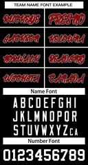 Black Red-Black Classic Style Two-Button Softball Jersey 3