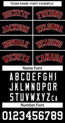 Black Red-Black Classic Style Two-Button Softball Jersey 3