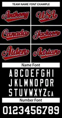 Black Red-Black Classic Style Two-Button Softball Jersey 3