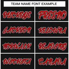 Black Red Black-White Classic Style Hockey Jersey 3