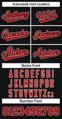 Black Red Black-White Classic Style Hockey Jersey 3