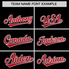 Black Red Classic Authentic Baseball Jersey 3