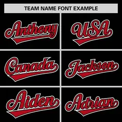 Black Red Classic Authentic Sleeveless Baseball Jersey 3
