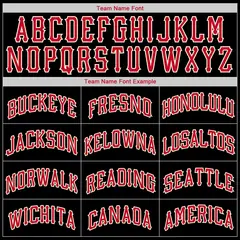 Black Red-Cream Authentic Classic Tops Basketball Jersey 4