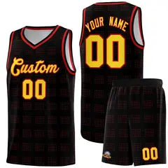 Black Red Dot Pattern Trailblazer Basketball Jersey