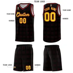 Black Red Dot Pattern Trailblazer Basketball Jersey 5