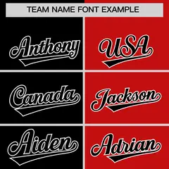 Black Red Four Squares Performance Polo Shirt 3