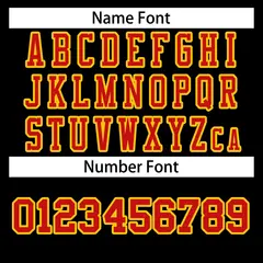 Black Red-Gold Classic Style Football Jersey 4