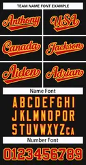Black Red-Gold Classic Style Hockey Jersey 3