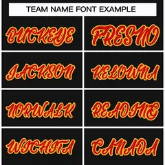 Black Red-Gold Classic Style Hockey Jersey 3